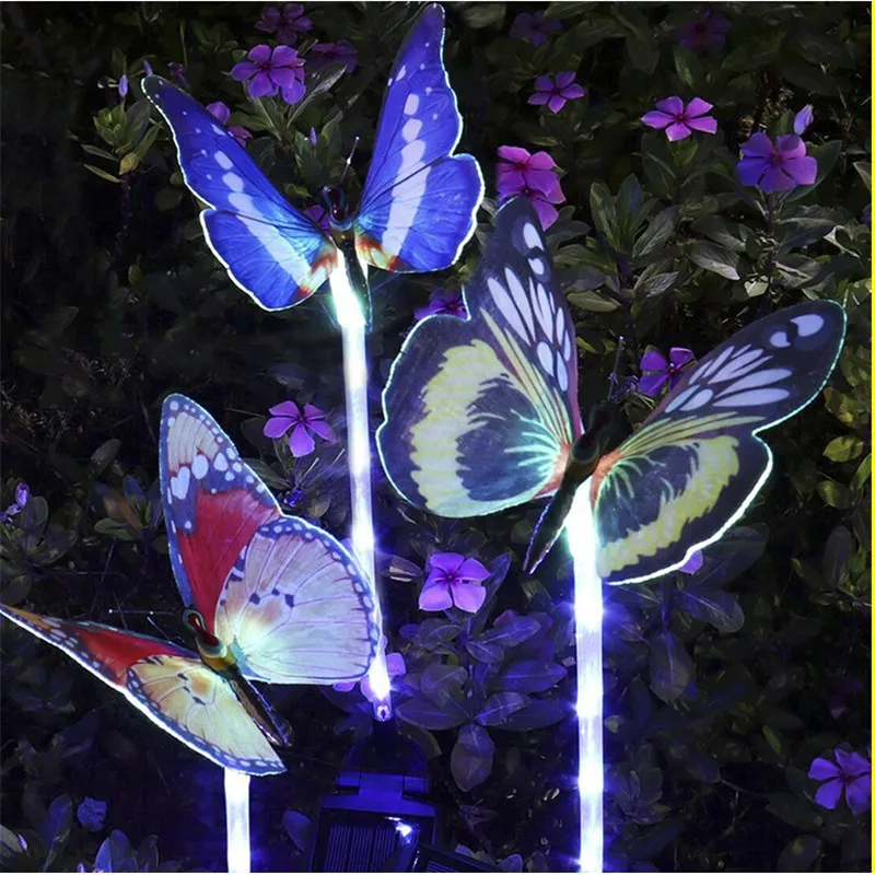 solar pathway lights Solar Garden Light Colorful Butterfly Lights Waterproof Led Light Outdoor Decoration For Yard Lawn Lamp Patio Pathway Lights solar garden lights decorative