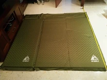 HEWOLF 2 + 1 empalmado exterior grueso 5cm inflable automático cojín al aire libre tienda de campaña de colchón de la cama 2 colores