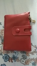 Cuzdan-cartera corta de cuero genuino para hombre y mujer, monedero masculino, tarjetero para licencia de conducir