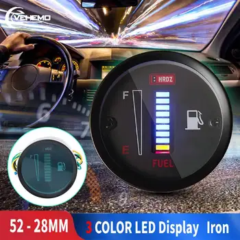 

VEHEMO 2" 52mm Car Motorcycle Fuel Gauge LED Fuel Level Moto Meter Gauge Fuel Level Sensor 12V Aluminum Alloy Car Styling
