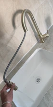 Quyanre níquel cromado sacar grifo de cocina grifo sola manija grifo mezclador H/C/cocina mezclador de agua pausa grifo de cocina