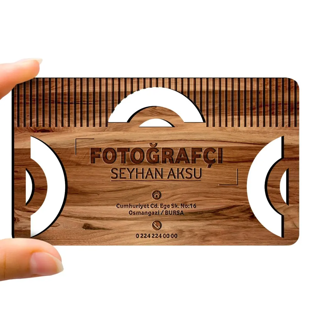 Tailor-made Their Professional Photographer Wood Business Card (Model 1-8) 50 PCS | Дом и сад