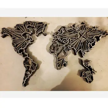 

The Files of laser cutting machine Multilayer card Mandala World Map Digital model CNC Vector plans Plan-model 3D