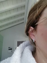 Pendientes de plata de ley 925 para mujer, aretes redondos de flor pequeña, abalorio, regalo de joyería