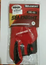 SeaKnight-guantes de pesca deportivos SK03, 1 par/lote, 3 guantes de cuero transpirable de medio dedo, equipo de pesca de neopreno y PU