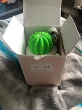 280ML Air Humidifier Soft LED Light Cactus Ultrasonic Aroma Essential Oil Diffuser 