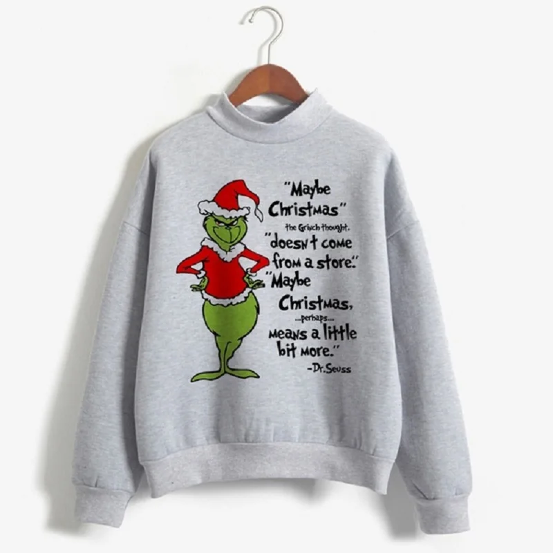 Может быть, Рождество, хотя Grinch не приходит из магазина Grinch толстовка с капюшоном(XS-4XL