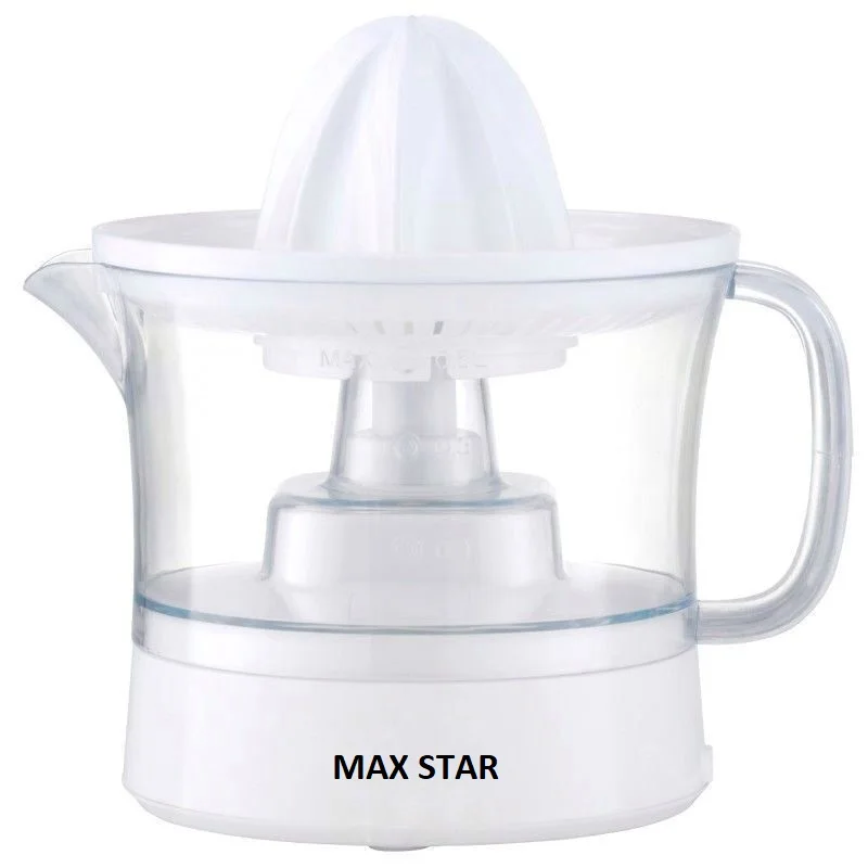 Max Star Exprimidor de Naranjas Electrico MS-6110 40W Recipiente Extraíble Capacidad de 0.5L Bidireccional Calidad y Resistencia Exprimidor de zumos Automatico Electrodomesticos de Cocina