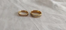 Anillos de acero de titanio para parejas, diseño de onda dorada, boda, infinito, regalos de joyería de compromiso para hombres y mujeres