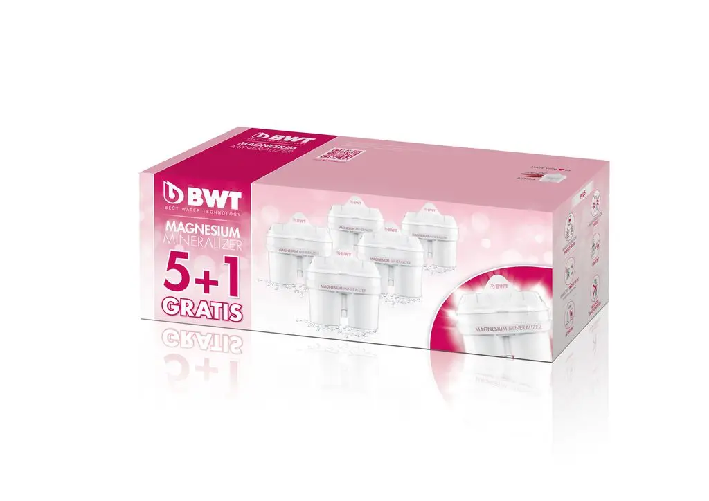 BWT Magnesium Mineralizer, Pack 6 Filtros Jarra de agua con Magnesio Longlife mg2+