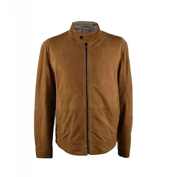 

Zerimar suede jacket for man with Mandarin collar & snap button