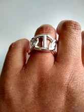 Foxanry-anillos de fiesta de Plata de Ley 925, cadena Simple hueca, Cruz, geométrica, diseño creativo hecho a mano, regalos de joyería para novia