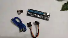 PCI-E-tarjeta adaptadora de elevación, Cable de alimentación macho a 4 pines, SATA, pcie Riser Express, 1X 4x 8x 16x, USB 3,0, 6 uds.