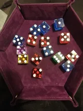 Casino Dice 19mm Numbers Clear Translucent 5pcs of with Razor-Edges And Matching Serial