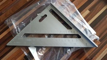 Regla triangular de aleación de aluminio de 7 pulgadas, regla métrica cuadrada para medir velocidad, herramientas para enmarcar medidores