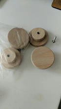 Tiradores redondos de madera Natural para cajón de armario, tiradores de armario para tirador del cajón de armario, Hardware de muebles, 4/8/12 Uds.