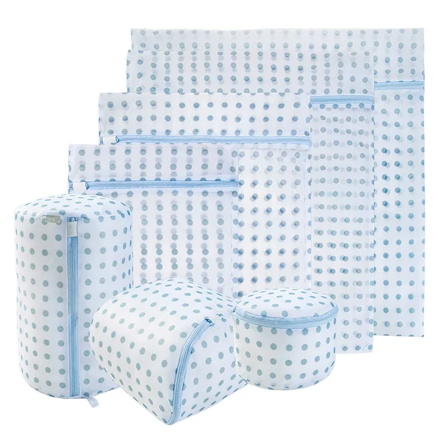 Új Mosodai Táska A Mosó Zoknimosó Melltartó Fehérnemű Összecsukható Ruházati Szervező Poliészter Hálómosó Készletek - Image 6