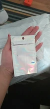 Cosmetics Pouch Lock-Bags Xmas-Gift-Packaging Holographic-Storage 100pcs Translucent