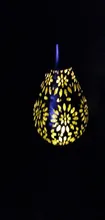 Led-Lantern Control Solar-Lamp Garden-Light Sensitive-Sensor Hanging Outdoor Olive-Shape