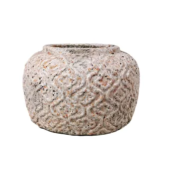 

Ceramic pot RUSHY ORANGE round size L