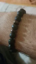 Pulsera de madera de Lava de piedra volcánica para hombre y mujer, pulsera de cuentas de 8mm, cadena para la muñeca de Buda tibetano, pulseras de regalo de joyería