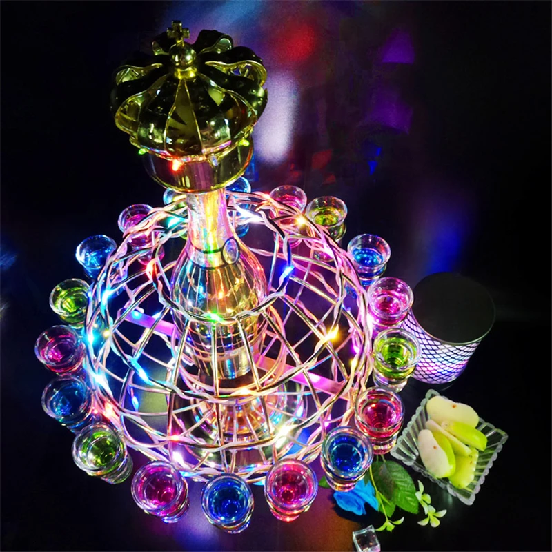 METAL BALL SHOT GLASS LED TRAY