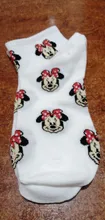 2021 Disney las mujeres de dibujos animados de calcetines de las niñas Mickey Minnie Mouse suave transpirable de verano calcetín de algodón barco corto calcetines de Navidad