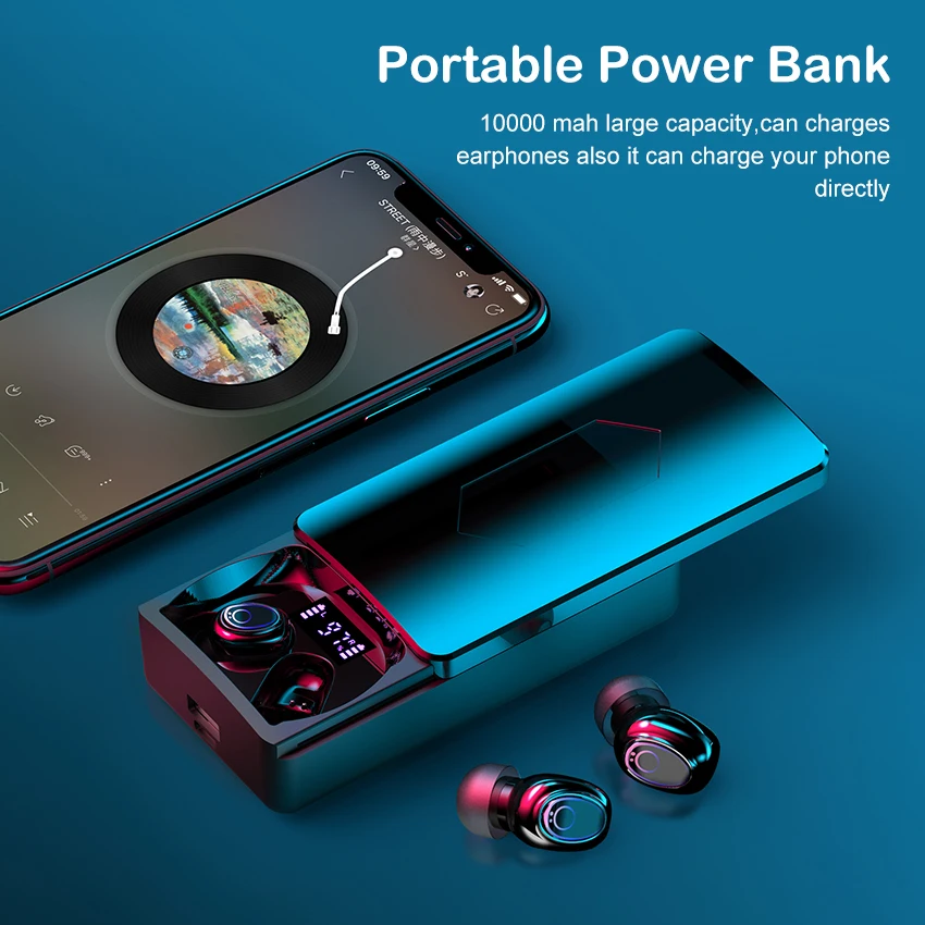 MiniBorn True Wireless Earbuds Mini Bluetooth Earphone Stereo Touch Control Bluetooth5.0 Sport Earpiece Small Invisible Headset