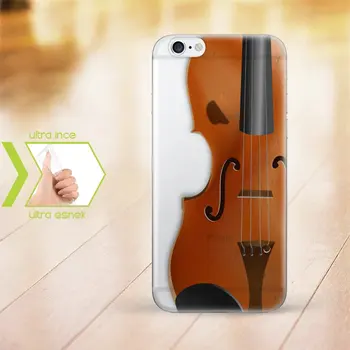 

Personalized iPhone 6-6 Plus Thin Transparent Silicone Phone Cover (Violin Themed)