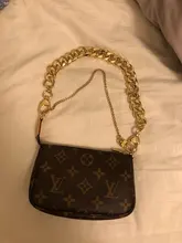 Cadena de aluminio de 20-40cm de oro plateado, correa para bolso, asas para bolso DIY, correa para bolso de repuesto, correas para bolso, accesorios para cadena