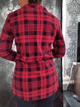 Plaid Shirt Tops Check Blouse Velvet Warm Long Winter Women's Blusas Female Full-Sleeve