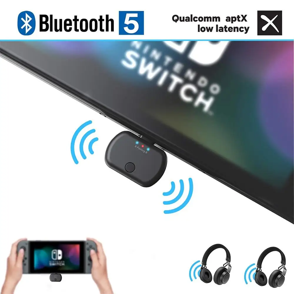 Портативный Bluetooth 5,0 usb type C Aptx аудио передатчик с низкой задержкой беспроводной музыкальный адаптер для nintendo Switch PC Macbook