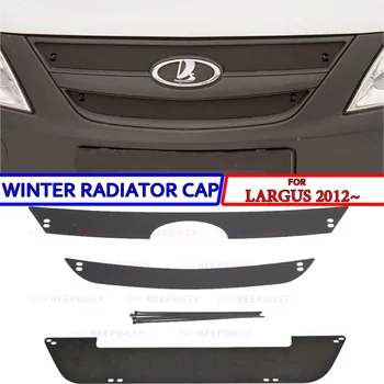 

Winter radiator cap for Lada Largus 2012~ plasticABS embossed cover front bumper car styling accessories decoration