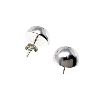 

Sterling silver earrings 925m half ball 12mm. lisa woman close pressure