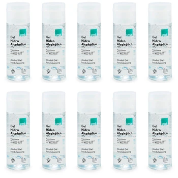 

10 x boats 40ml Gel Hidroalcoholico al 75% alcohol with aloe vera. Mini hand sanitizer.