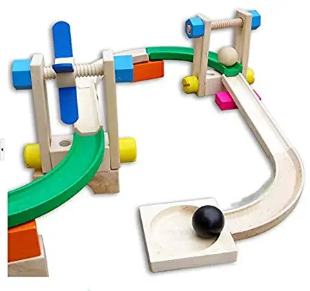 

Building Block Compatible Happy High Ball Hundred Change Slide Building Block Children Toys Ball Path