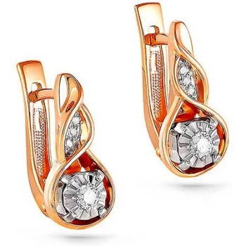 

Kabarovsky earrings with 8 diamonds in red gold