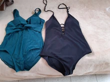 Retro Swimsuit Plus-Size Beach-Wear Vintage Solid Women One-Piece Bandage