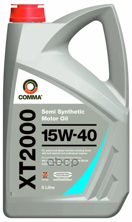 COMMA Comma 15w40 Xt2000(5l)_масло Мот.! Mb 229.1,Mb 228.3,Vw 501 01,Vw 505 00,Acea A3/B4,Api Sl Cf Cg-4 Comma Xt25l