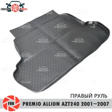 Коврик для багажника для Toyota Premio Allion AZT240 2001-2007 багажник коврики Нескользящие полиуретановые предохранение от грязи багажник автомобиля