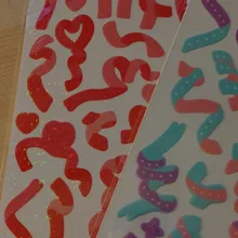 Pegatinas de PVC decorativas con láser, cinta colorida, etiqueta de palo de Scrapbooking, bricolaje, diario, álbum, adhesivo de papelería, accesorios