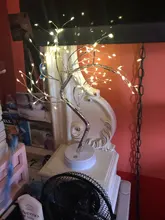 LED Night Light Mini Christmas Tree Copper Wire Garland Lamp For Home Kids Bedroom Decor