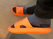 Zapatillas de plataforma gruesa para mujer, sandalias deslizantes de suela blanda Eva, zapatos antideslizantes de verano para el baño y el interior