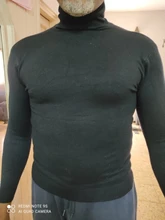 Jersey de cuello alto de manga larga para hombre, Jersey Regular de Color liso, cuello alto, con solapa de punto, marca de moda, nuevo, Invierno