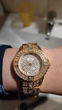 Reloj de moda con diamantes de oro para mujer, pulsera informal de marca de lujo, relojes femeninos