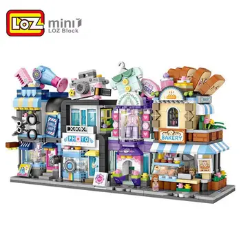 

LOZ Mini Building Block Block City Llandscape Scene Coffee Shop Retail Store Building Model And Building Children Christmas Toys