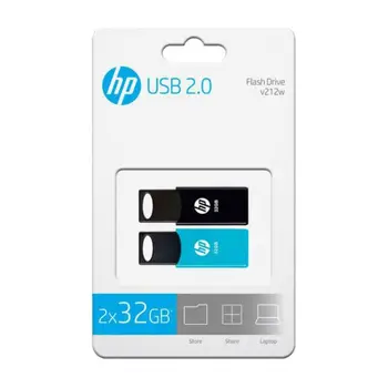 

Pendrive HP 212 USB 2.0 Blue/Black (2 uds)