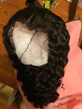 Pelucas de cabello humano de ondas profundas, cabello Remy brasileño con cierre de encaje, rizado, Bob, corto, 100%, 13x4