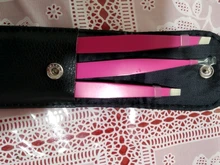 3pcs/Set Makeup-Tools-Accessory Eyebrow-Tweezers Case Black Hair-Removal Stainless-Steel