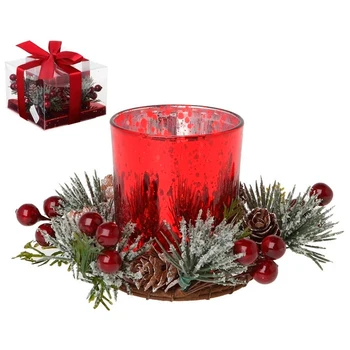 

Candleholder Crystal Red